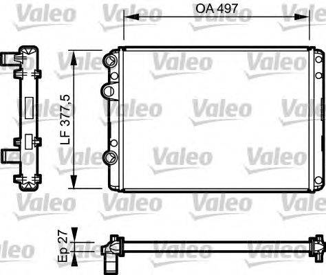 Радиатор, охлаждение двигателя VALEO 732953