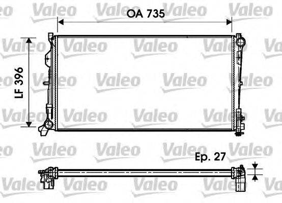 Радиатор, охлаждение двигателя VALEO 732956