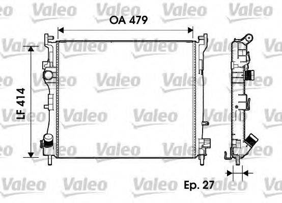 Радиатор, охлаждение двигателя VALEO 732960