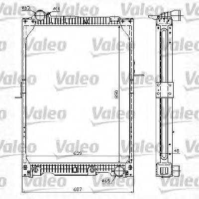 Радиатор, охлаждение двигателя VALEO 732988