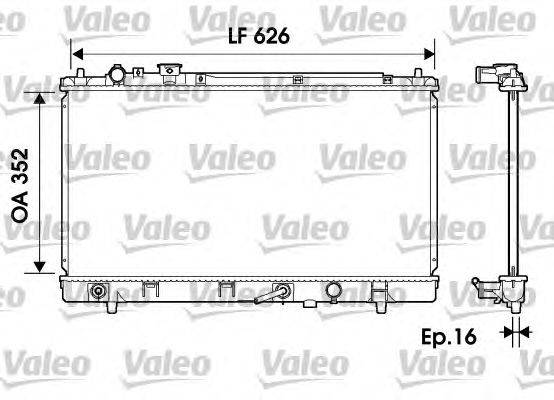 Радиатор, охлаждение двигателя VALEO 734126