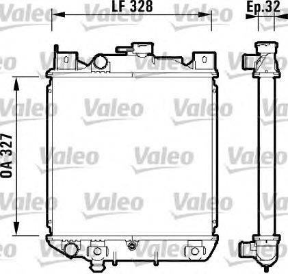 Радиатор, охлаждение двигателя VALEO 734159