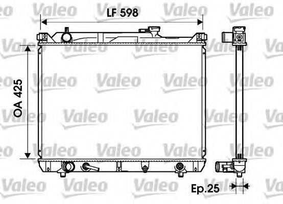 Радиатор, охлаждение двигателя VALEO 734161