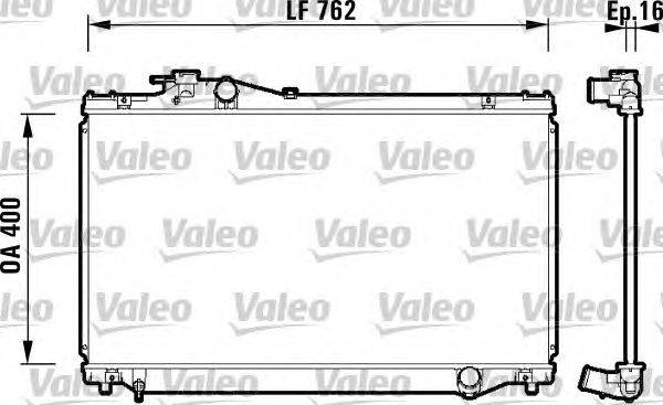 Радиатор, охлаждение двигателя VALEO 734173