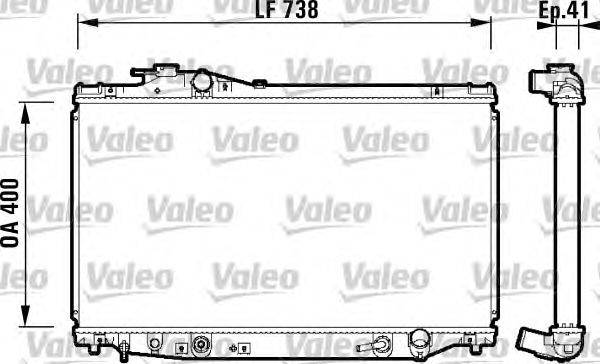 Радиатор, охлаждение двигателя VALEO 734175