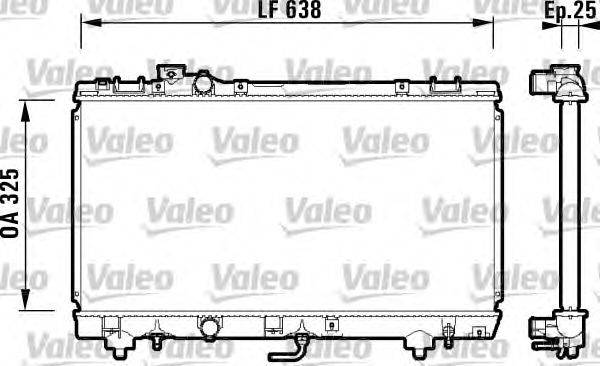 Радиатор, охлаждение двигателя VALEO 734176