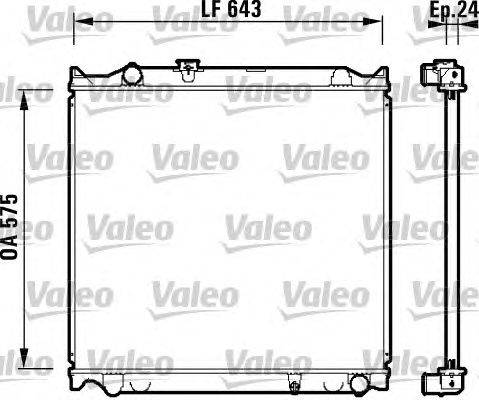 Радиатор, охлаждение двигателя VALEO 734205