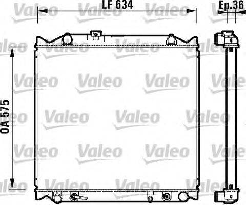 Радиатор, охлаждение двигателя VALEO 734206