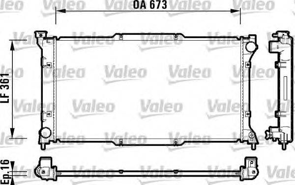 Радиатор, охлаждение двигателя VALEO 734212