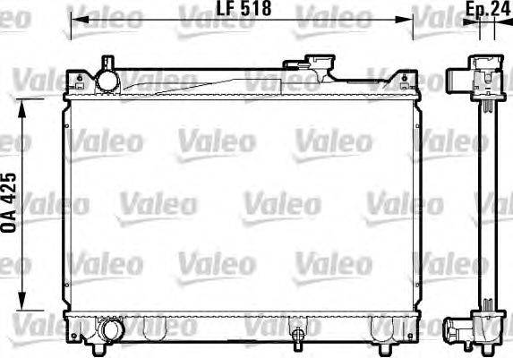 Радиатор, охлаждение двигателя VALEO 734213