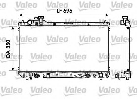 Радиатор, охлаждение двигателя VALEO 734217