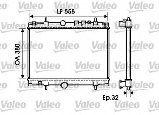 Радиатор, охлаждение двигателя VALEO 734281