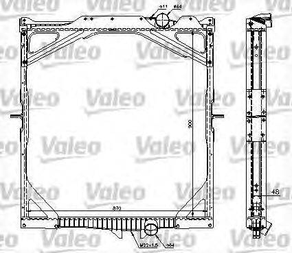 Радиатор, охлаждение двигателя VALEO 734298