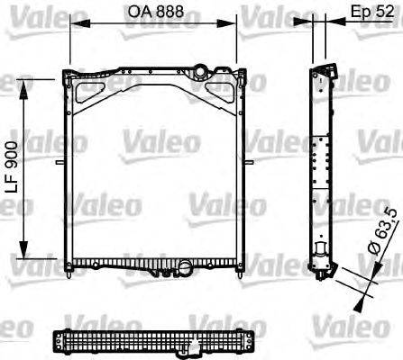 Радиатор, охлаждение двигателя VALEO 734300