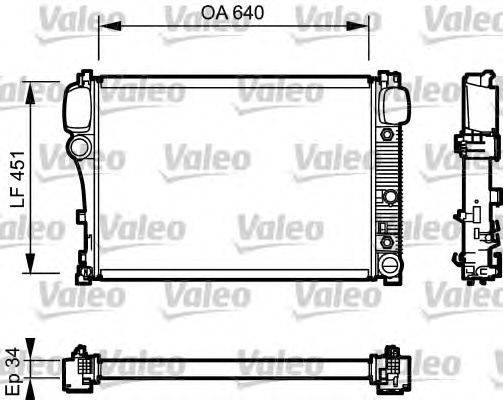 Радиатор, охлаждение двигателя VALEO 734447