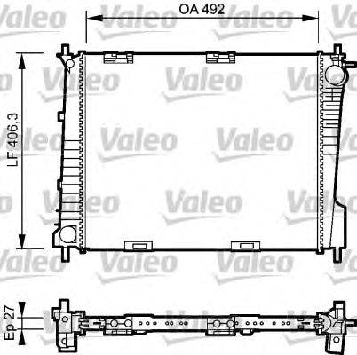 Радиатор, охлаждение двигателя VALEO 734461