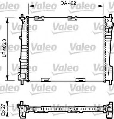 Радиатор, охлаждение двигателя VALEO 734462