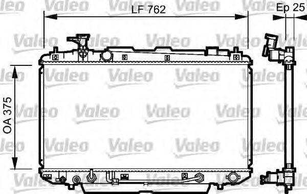 Радиатор, охлаждение двигателя VALEO 734493