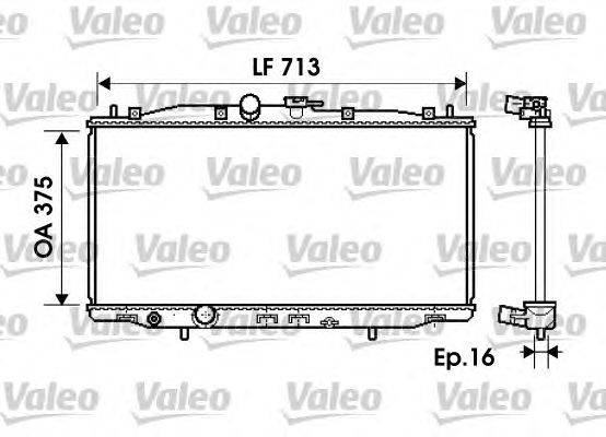 Радиатор, охлаждение двигателя VALEO 734703