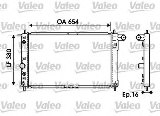 Радиатор, охлаждение двигателя VALEO 734764