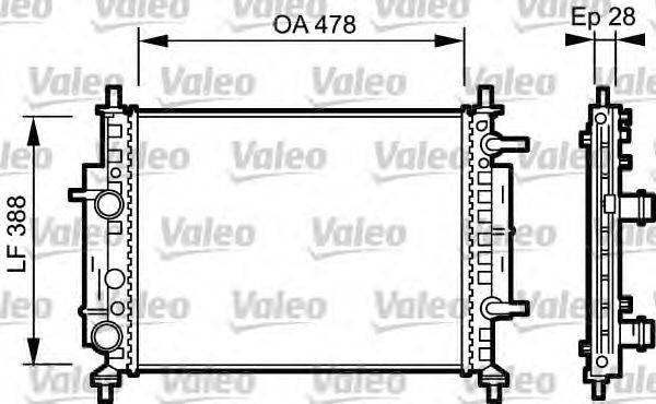 Радиатор, охлаждение двигателя VALEO 734768