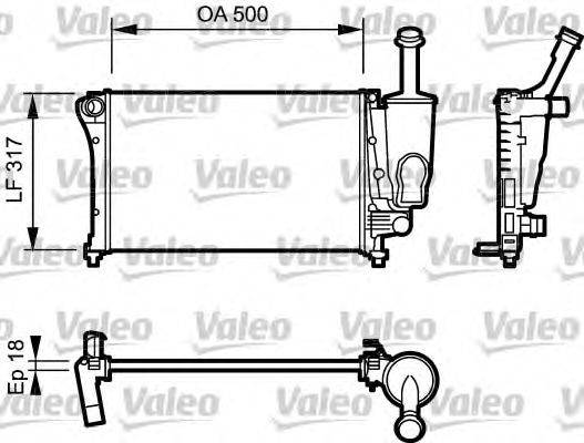 Радиатор, охлаждение двигателя VALEO 734923