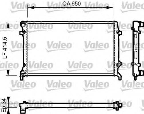 Радиатор, охлаждение двигателя VALEO 735121