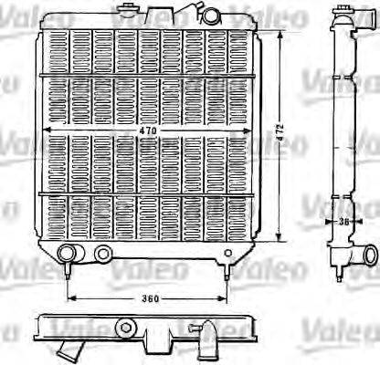 Радиатор, охлаждение двигателя VALEO 810886
