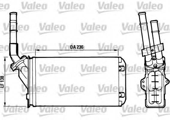 Теплообменник, отопление салона VALEO 812002