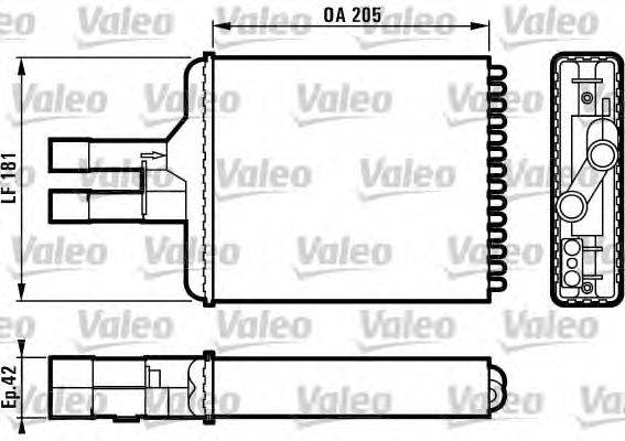 Теплообменник, отопление салона VALEO 812117