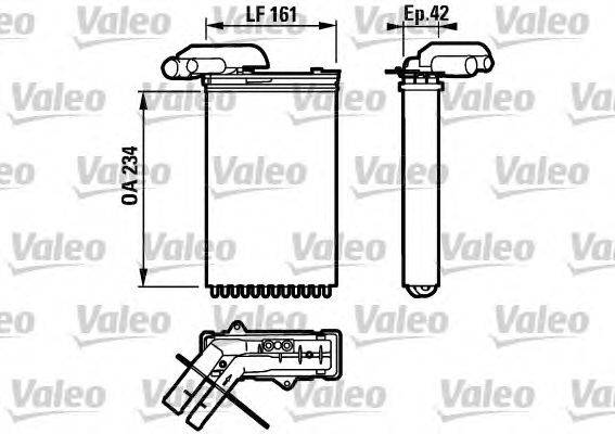 Теплообменник, отопление салона VALEO T376