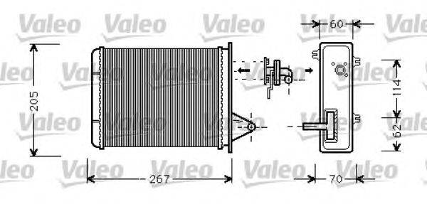 Теплообменник, отопление салона VALEO 812283