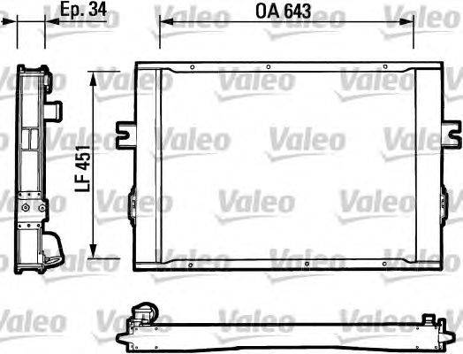 Радиатор, охлаждение двигателя VALEO 816649