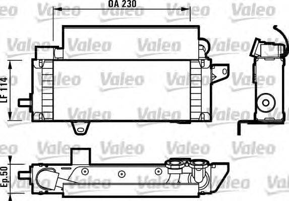 масляный радиатор, двигательное масло VALEO 817001