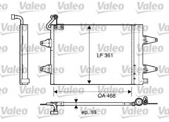 Конденсатор, кондиционер VALEO 817686