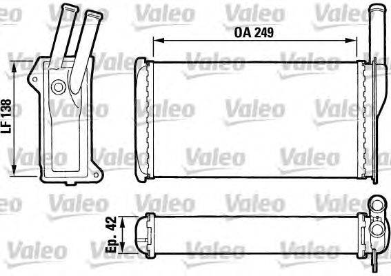 Теплообменник, отопление салона VALEO 883742