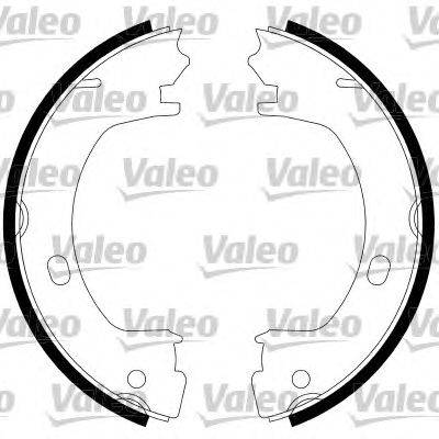 Комплект тормозных колодок, стояночная тормозная система VALEO 564017