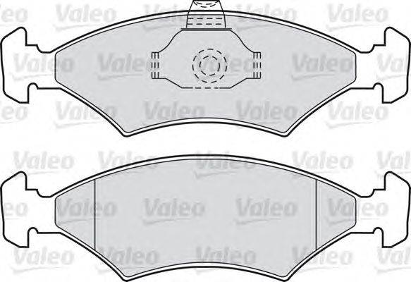 Комплект тормозных колодок, дисковый тормоз VALEO 20753