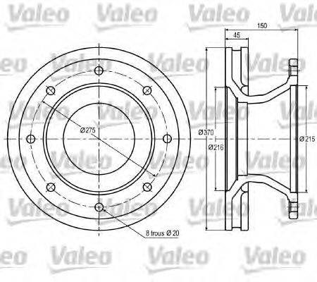 Тормозной диск VALEO 187008