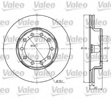 Тормозной диск VALEO 187010