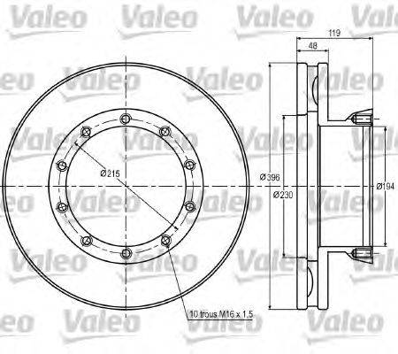 Тормозной диск VALEO DF990