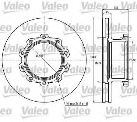 Тормозной диск VALEO 187015