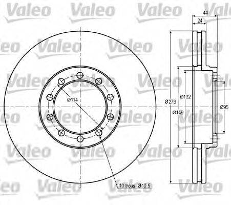 Тормозной диск VALEO DF952
