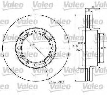 Тормозной диск VALEO 187023