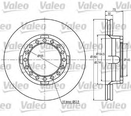 Тормозной диск VALEO 187025