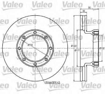 Тормозной диск VALEO 187027