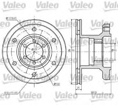 Тормозной диск VALEO 187032