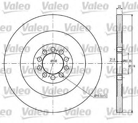 Тормозной диск VALEO 187037