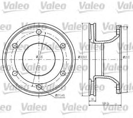 Тормозной диск VALEO 187044