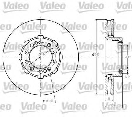 Тормозной диск VALEO 187050